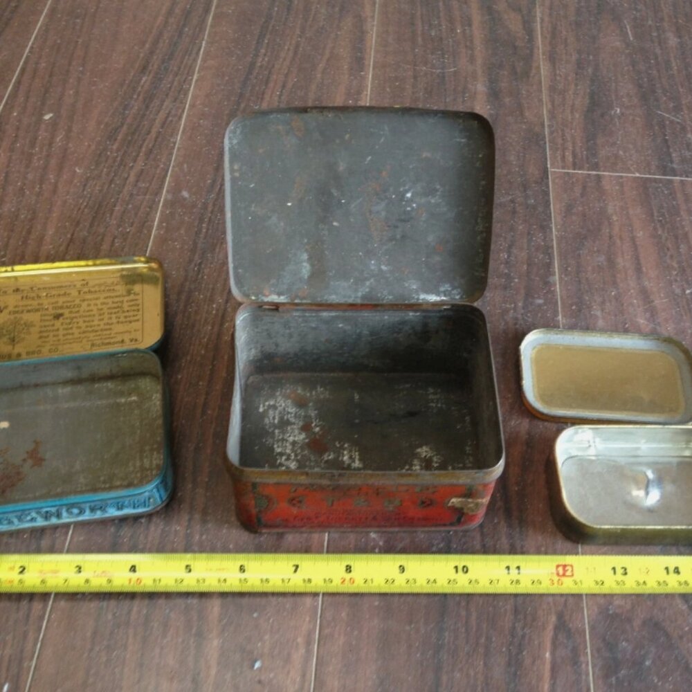 Lot of 3 Vintage Antique Tins Myrtle Cut Edgeworth Murray's Erinmore Farmhouse - Picture 3 of 10